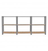 Regal OFFICLICK 8425437127496 grau, braun 240,0 x 30,0 x 100,0 cm