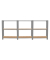 Regal OFFICLICK 8425437127496 grau, braun 240,0 x 30,0 x 100,0 cm