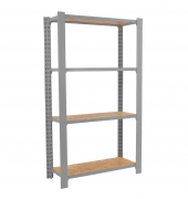 Regal OFFICLICK 8425437127502 grau, braun 80,0 x 30,0 x 150,0 cm