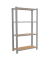 Regal OFFICLICK 8425437127502 grau, braun 80,0 x 30,0 x 150,0 cm