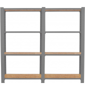 Regal OFFICLICK 8425437127519 grau, braun 160,0 x 30,0 x 150,0 cm