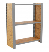 Regal OFFICLICK 8425437127564 grau, braun 80,0 x 30,0 x 100,0 cm