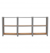 Regal OFFICLICK 8425437127588 grau, braun 240,0 x 30,0 x 100,0 cm