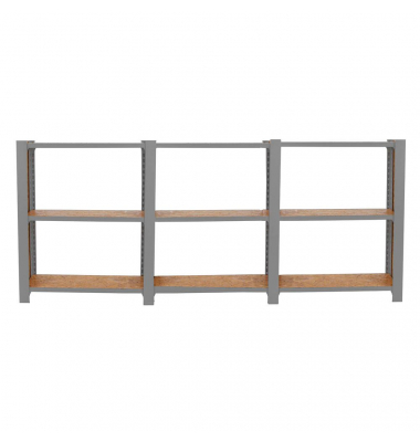Regal OFFICLICK 8425437127588 grau, braun 240,0 x 30,0 x 100,0 cm Regal OFFICLICK 8425437127588 grau, braun 240,0 x 30,0 x 100,0 cm