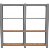 Regal OFFICLICK 8425437127601 grau, braun 160,0 x 30,0 x 150,0 cm
