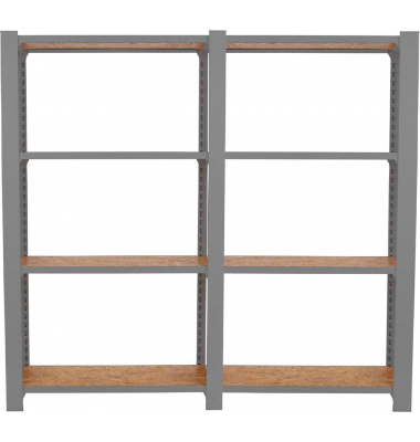 Regal OFFICLICK 8425437127601 grau, braun 160,0 x 30,0 x 150,0 cm Regal OFFICLICK 8425437127601 grau, braun 160,0 x 30,0 x 150,0 cm