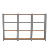 Regal OFFICLICK 8425437127618 grau, braun 240,0 x 30,0 x 150,0 cm