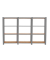 Regal OFFICLICK 8425437127618 grau, braun 240,0 x 30,0 x 150,0 cm