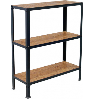 Regal SIMONHOME CLICK PLUS 8425437128875 anthrazit, braun 100,0 x 30,0 x 90,0 cm