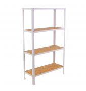 Regal SIMONHOME CLICK PLUS 8425437128929 weiß, braun 100,0 x 30,0 x 160,0 cm