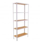Regal SIMONHOME CLICK PLUS 8425437128981 weiß, braun 100,0 x 30,0 x 180,0 cm