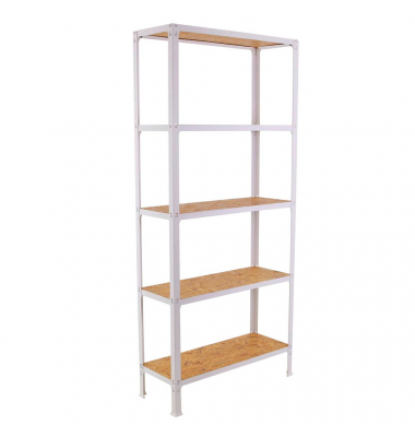 Regal SIMONHOME CLICK PLUS 8425437128981 weiß, braun 100,0 x 30,0 x 180,0 cm