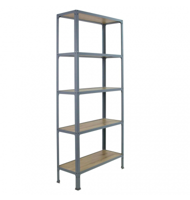 Regal SIMONHOME CLICK MINI 8425437137013 grau, eiche 80,0 x 30,0 x 180,0 cm