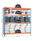 Schwerlastregal SIMONFORTE CHIPBOARD 8435104921210 blau, orange 150,0 x 45,0 x 200,0 cm