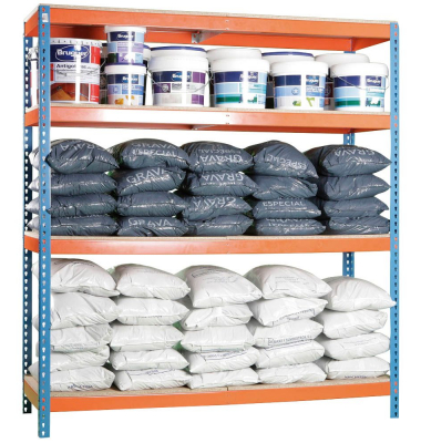 Schwerlastregal SIMONFORTE CHIPBOARD 8435104925232 blau, orange 240,0 x 45,0 x 200,0 cm