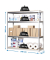 Schwerlastregal SIMONFORTE CHIPBOARD 8435104925249 silber 240,0 x 60,0 x 200,0 cm