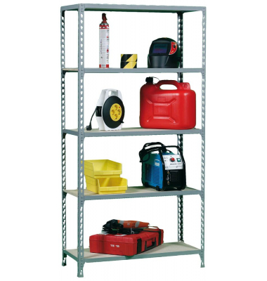 Schwerlastregal MADERCLICK MINI 8435104937235 grau 80,0 x 30,0 x 180,0 cm