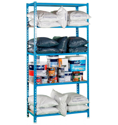 Schwerlastregal MADERCLICK MINI 8435104937242 blau 80,0 x 30,0 x 180,0 cm