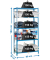 Schwerlastregal MADERCLICK MINI 8435104937242 blau 80,0 x 30,0 x 180,0 cm