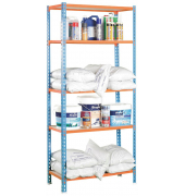 Schwerlastregal MADERCLICK SUPERPLUS 8435104937334 blau, orange 110,0 x 40,0 x 200,0 cm