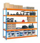 Schwerlastregal SIMONFORTE CHIPBOARD 8435104951101 blau, orange 180,0 x 45,0 x 200,0 cm