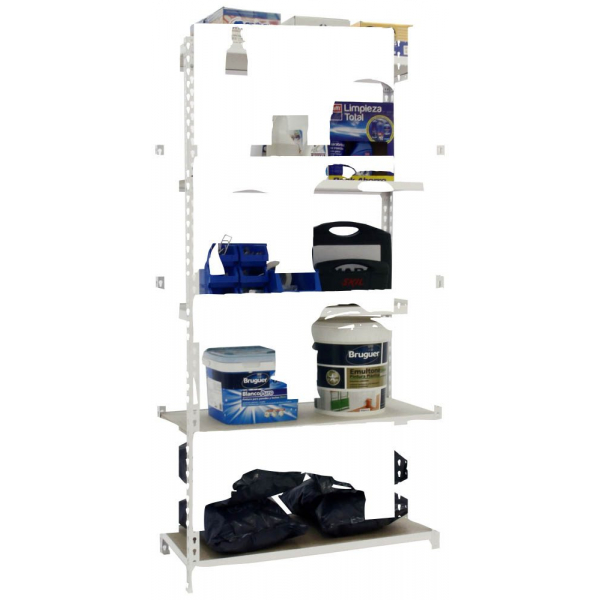 8435104974551 - Schwerlastregal MADERCLICK MINI 8435104974551 weiß 800 x 300 x 1800 cm 8435104974551 Simonrack 8435104974551 - Schwerlastregal MADERCLICK MINI 8435104974551 weiß 800 x 300 x 1800 cm 8435104974551 Simonrack