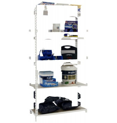 Schwerlastregal MADERCLICK MINI 8435104974568 weiß 80,0 x 40,0 x 180,0 cm