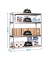 Schwerlastregal SIMONFORTE CHIPBOARD 8435104977286 grau 120,0 x 60,0 x 200,0 cm