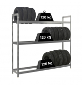 Reifenregal AUTOFORTE 8435104986196 silber 120,0 x 45,0 x 200,0 cm