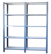 Regal OFFICLICK 8435104998595 hellgrau, weiß 180,0 x 40,0 x 210,0 cm