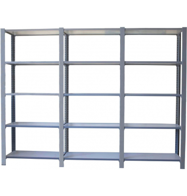 Regal OFFICLICK 8435104999530 grau, weiß 270,0 x 30,0 x 210,0 cm Regal OFFICLICK 8435104999530 grau, weiß 270,0 x 30,0 x 210,0 cm