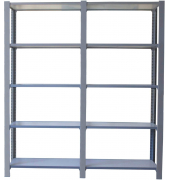 Regal OFFICLICK 8435104999622 grau, weiß 180,0 x 40,0 x 210,0 cm