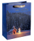 Geschenktasche GT115 Christmas Chapel  Large, Weihnachten, mit Schleifenband, Weihnachten, 26cm x 33cm