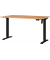 Schreibtisch Boras, elektrisch höhenverstellbar, 71-119cm (H), 140x80cm (BxT), rechteckig, navarra-eiche / schwarz