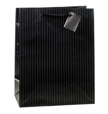 Geschenktasche 86310-SG Nadelstreifen, allgemein, Kunststoffkordel mit Karte, Nadelstreifen, 26cm x 32cm Geschenktasche 86310-SG Nadelstreifen, allgemein, Kunststoffkordel mit Karte, Nadelstreifen, 26cm x 32cm