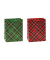 Geschenktasche 87012-SG Tartan, allgemein, Kunststoffkordel mit Karte, kariert, 18cm x 23cm