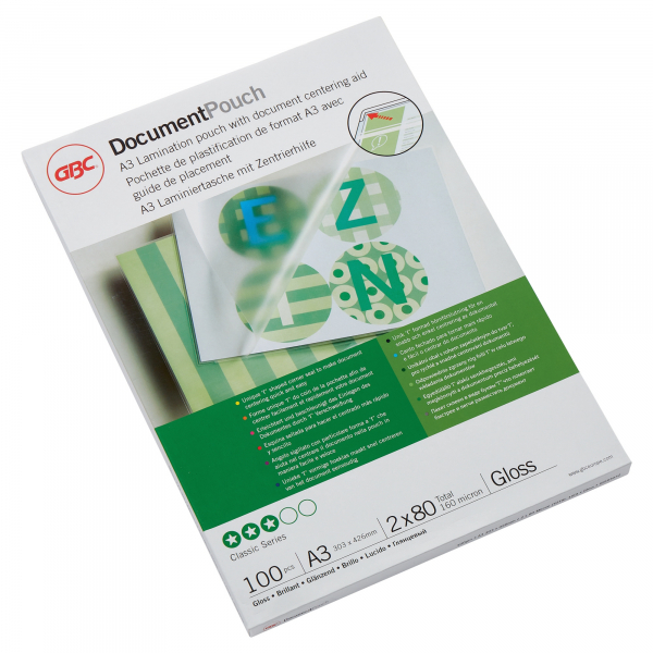 0013465583032 - Laminierfolien EZ-In Document Pouch Classic IB583032 A3 303x426mm 80mic glänzend 0013465583032 100 Stück