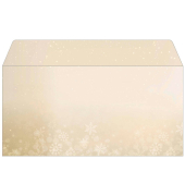 Weihnachtsumschl&auml;ge Schneeflocken vor goldenem Hintergrund Christmas Night DU633, Din Lang, 90g