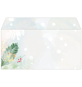 Weihnachtsumschl&auml;ge Tannenzweige Aquarell Christmas Forest DU481, Din Lang, 90g