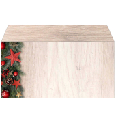 Weihnachtsumschl&auml;ge Weihnachtssterne / Tannenzweige Chalet Style DU442, Din Lang, 90g