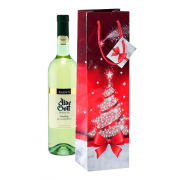 Geschenktasche GT024 Sparkling Tree, Weihnachten, Sparkling Tree, mit Glanzlackierung und Geschenkanhänger, Sparkling Tree, 10cm
