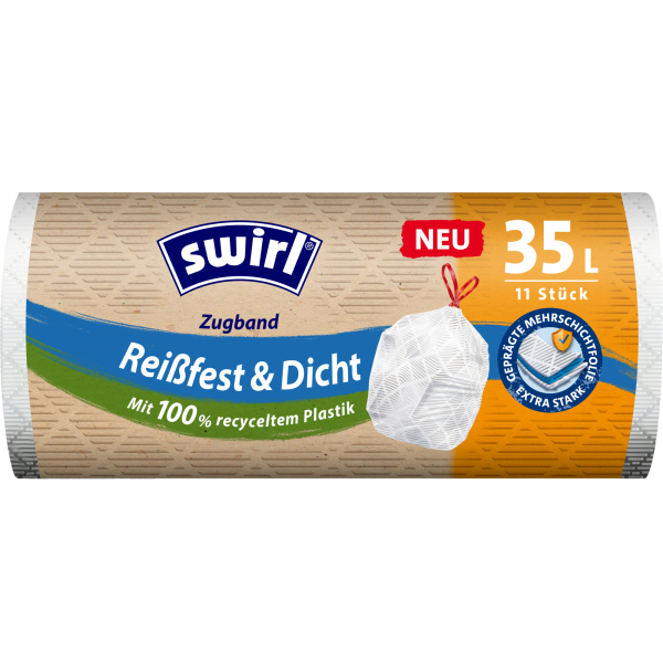 4008871219060 - Müllbeutel 219060 Reißfest & Dicht weiß 35 Liter mit Zugband extrastark 4008871219060 11 Stück