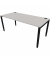 Schreibtisch, Rohr in Rohr-System, 64-86cm (H), 180x80cm (BxT), rechteckig, platinum / schwarz