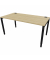 Schreibtisch, Rohr in Rohr-System, 64-86cm (H), 160x80cm (BxT), rechteckig, buche / schwarz