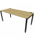 Schreibtisch, Rohr in Rohr-System, 64-86cm (H), 180x80cm (BxT), rechteckig, hickory / schwarz