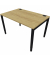 Schreibtisch, Rohr in Rohr-System, 64-86cm (H), 120x80cm (BxT), rechteckig, hickory / schwarz