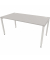 Schreibtisch, Rohr in Rohr-System, 64-86cm (H), 160x80cm (BxT), rechteckig, platinum / weiß