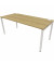Schreibtisch, Rohr in Rohr-System, 64-86cm (H), 180x80cm (BxT), rechteckig, hickory / weiß