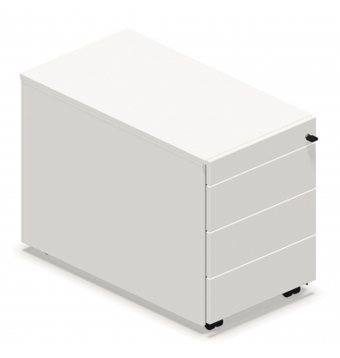 Rollcontainer 4Auszüge weiß