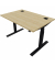 Schreibtisch eModel 2.0, elektrisch höhenverstellbar, 65-130cm (H), 120x80cm (BxT), rechteckig, buche / jet schwarz